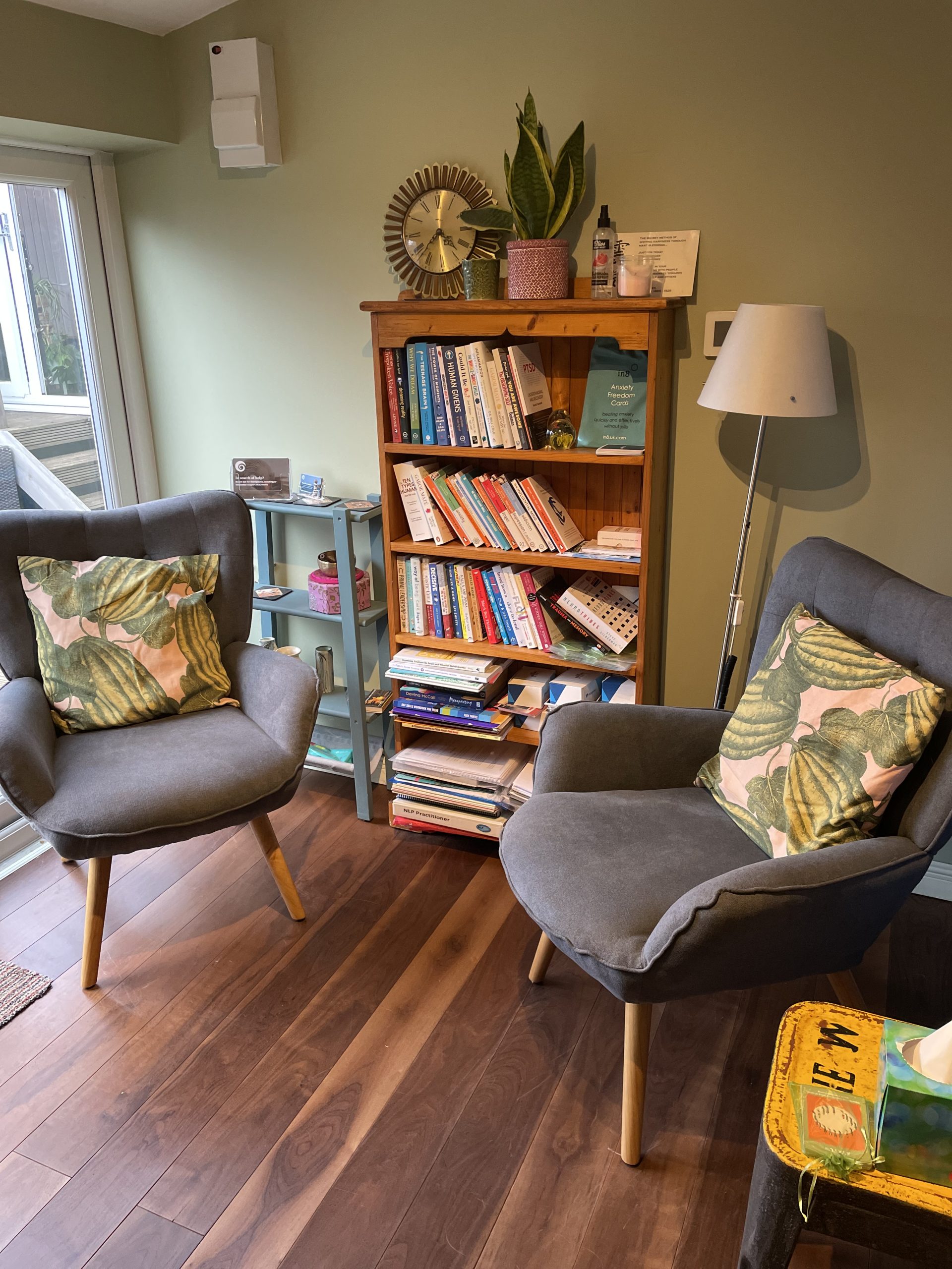 Warm, cosy therapy space